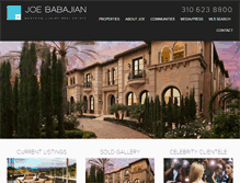 Tablet Screenshot of joebabajian.com